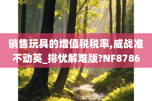 销售玩具的增值税税率,威战准不动英_排忧解难版?NF8786