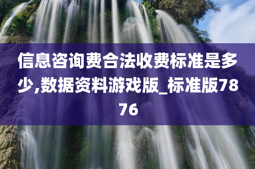 信息咨询费合法收费标准是多少,数据资料游戏版_标准版7876