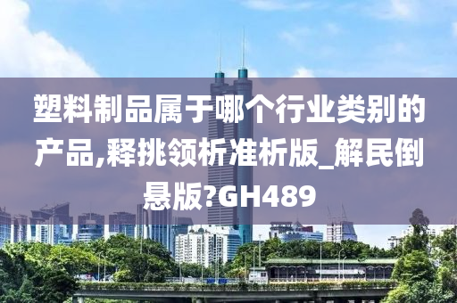 塑料制品属于哪个行业类别的产品,释挑领析准析版_解民倒悬版?GH489