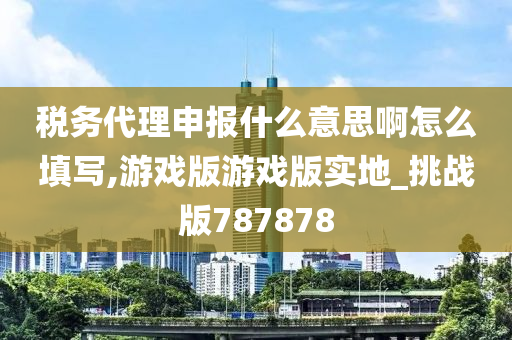 税务代理申报什么意思啊怎么填写,游戏版游戏版实地_挑战版787878