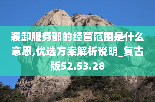 装卸服务部的经营范围是什么意思,优选方案解析说明_复古版52.53.28