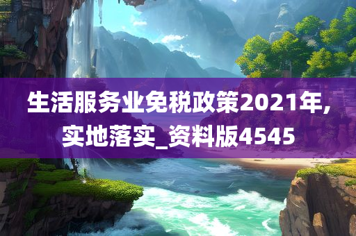 生活服务业免税政策2021年,实地落实_资料版4545