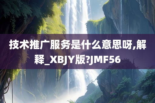 技术推广服务是什么意思呀,解释_XBJY版?JMF56