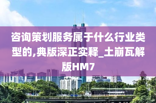 咨询策划服务属于什么行业类型的,典版深正实释_土崩瓦解版HM7