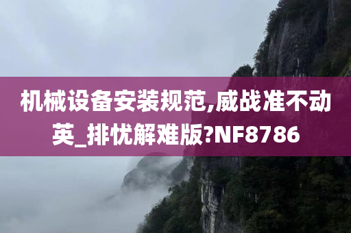 机械设备安装规范,威战准不动英_排忧解难版?NF8786