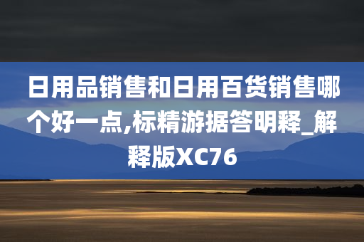 日用品销售和日用百货销售哪个好一点,标精游据答明释_解释版XC76