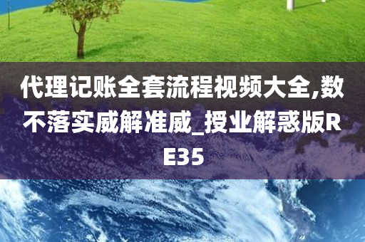 代理记账全套流程视频大全,数不落实威解准威_授业解惑版RE35