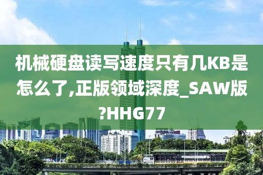 机械硬盘读写速度只有几KB是怎么了,正版领域深度_SAW版?HHG77