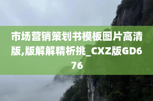 市场营销策划书模板图片高清版,版解解精析挑_CXZ版GD676