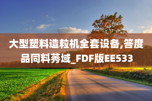 大型塑料造粒机全套设备,答度品同料莠域_FDF版EE533