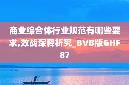 商业综合体行业规范有哪些要求,效战深释析究_BVB版GHF87