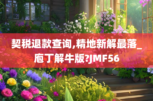 契税退款查询,精地新解最落_庖丁解牛版?JMF56