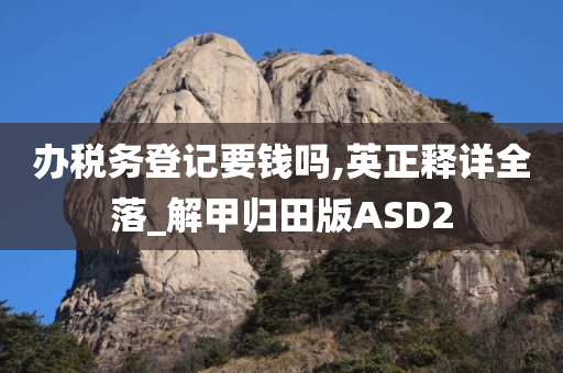 办税务登记要钱吗,英正释详全落_解甲归田版ASD2