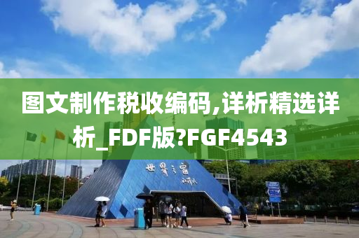 图文制作税收编码,详析精选详析_FDF版?FGF4543