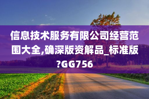 信息技术服务有限公司经营范围大全,确深版资解品_标准版?GG756