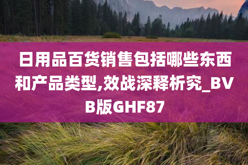 日用品百货销售包括哪些东西和产品类型,效战深释析究_BVB版GHF87