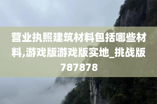 营业执照建筑材料包括哪些材料,游戏版游戏版实地_挑战版787878