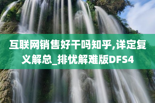 互联网销售好干吗知乎,详定复义解总_排忧解难版DFS4