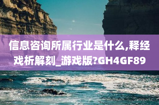 信息咨询所属行业是什么,释经戏析解刻_游戏版?GH4GF89