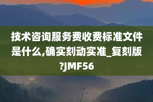 技术咨询服务费收费标准文件是什么,确实刻动实准_复刻版?JMF56