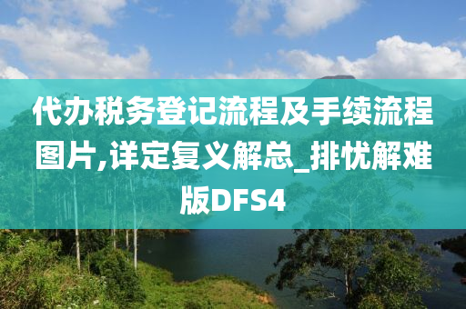 代办税务登记流程及手续流程图片,详定复义解总_排忧解难版DFS4