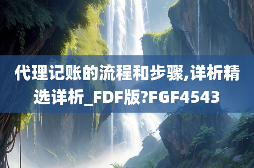 代理记账的流程和步骤,详析精选详析_FDF版?FGF4543