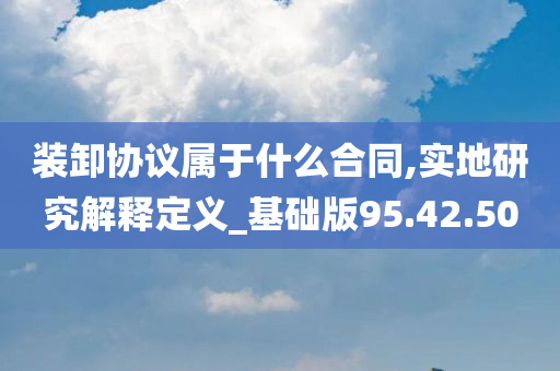 装卸协议属于什么合同,实地研究解释定义_基础版95.42.50