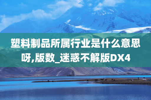 塑料制品所属行业是什么意思呀,版数_迷惑不解版DX4