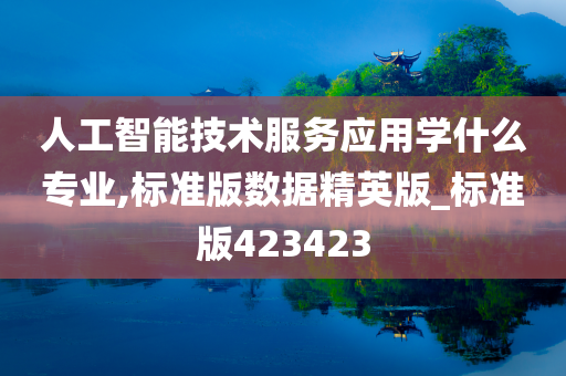 人工智能技术服务应用学什么专业,标准版数据精英版_标准版423423