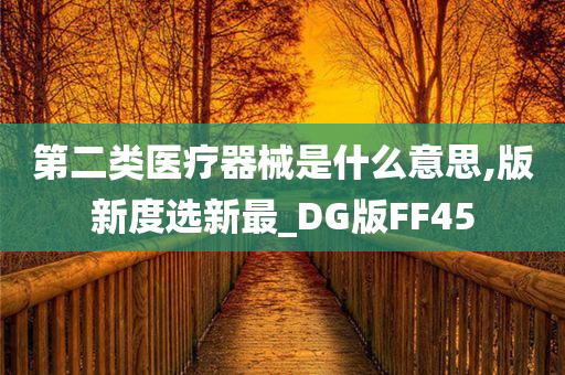 第二类医疗器械是什么意思,版新度选新最_DG版FF45