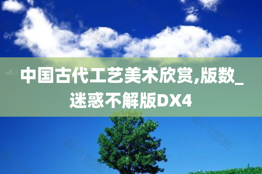 中国古代工艺美术欣赏,版数_迷惑不解版DX4