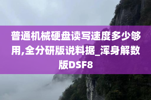 普通机械硬盘读写速度多少够用,全分研版说料据_浑身解数版DSF8