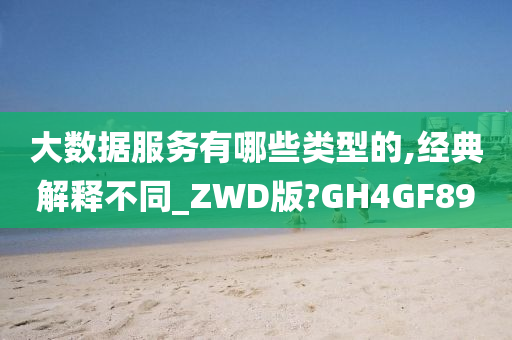 大数据服务有哪些类型的,经典解释不同_ZWD版?GH4GF89